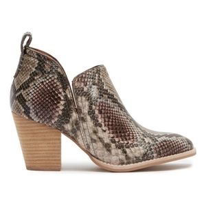 JEFFREY CAMPBELL Western Snakeskin Print Boots